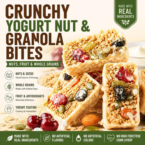 Yogurt Coated Granola Snack Bites-Zuckerberg