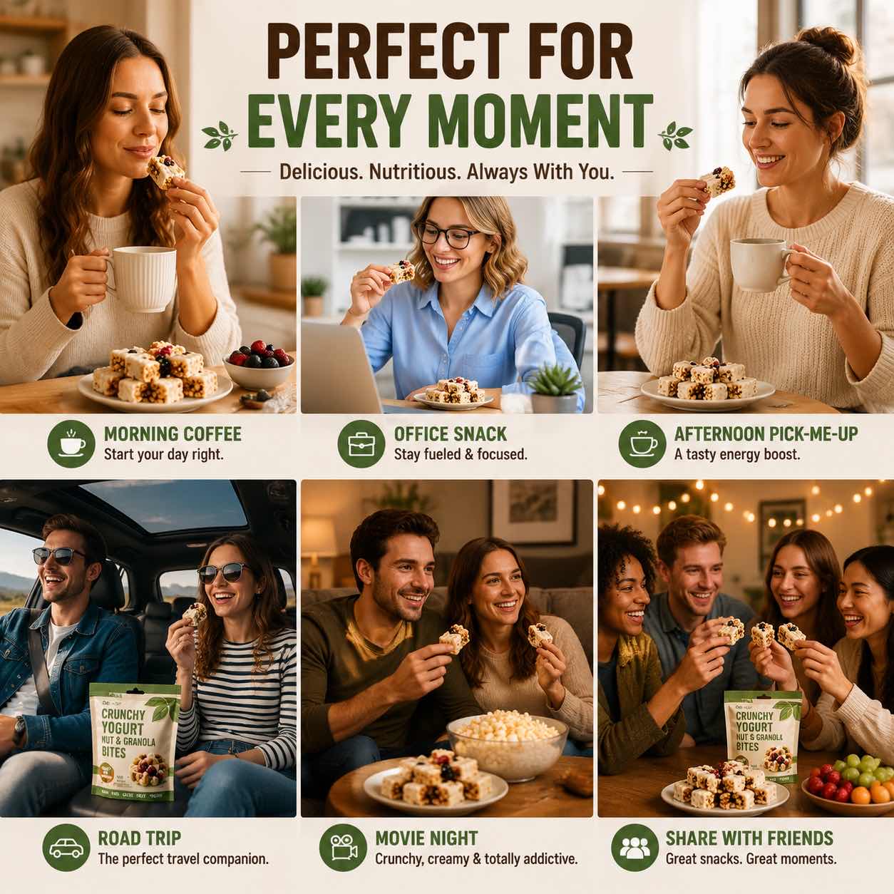 Yogurt Coated Granola Snack Bites-Zuckerberg