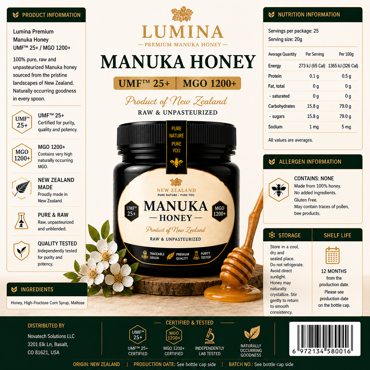 Raw MGO Manuka Honey-Zuckerberg