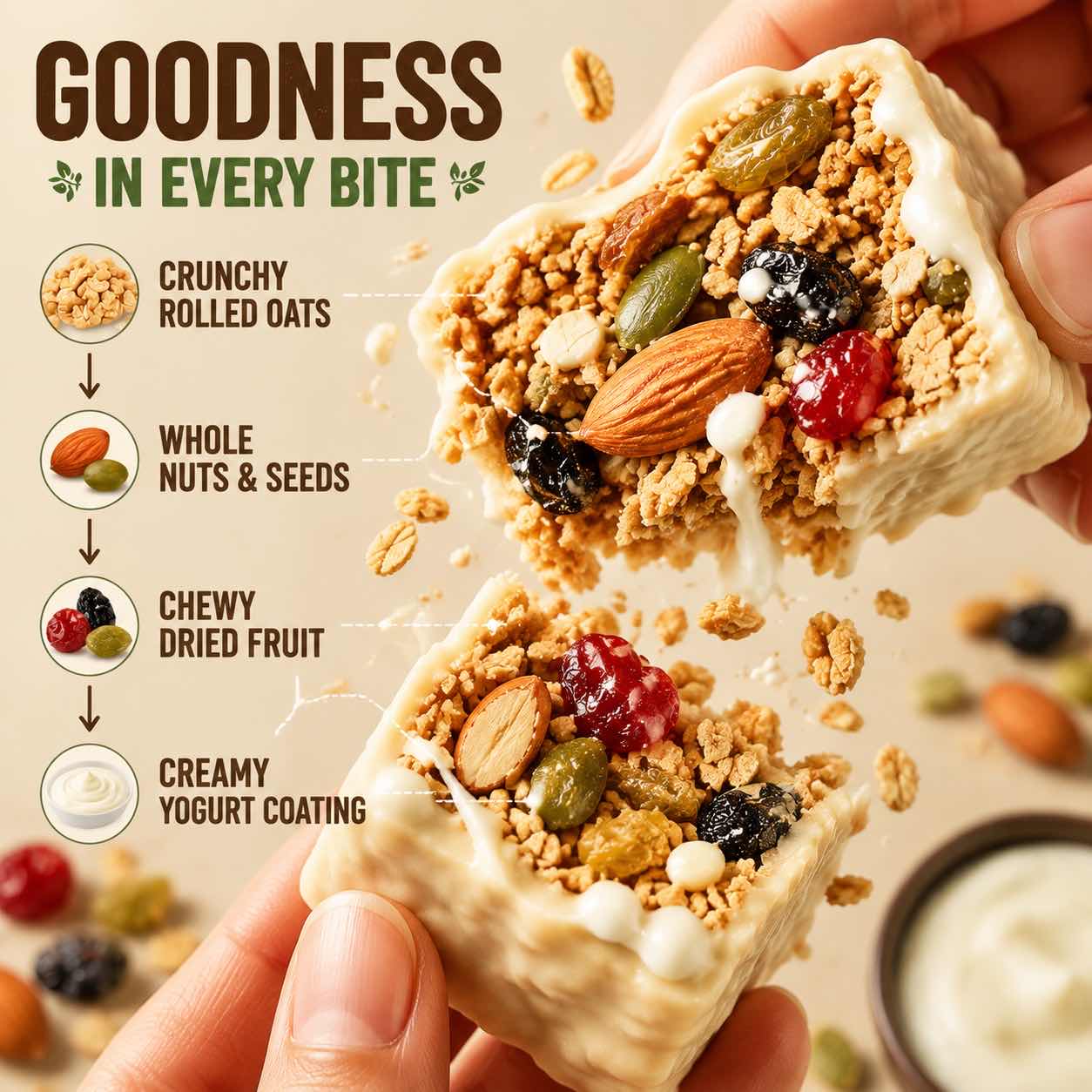 Yogurt Coated Granola Snack Bites-Zuckerberg